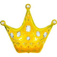 Воздушный шар фольгированный 31" Фигура Корона Золото 79см