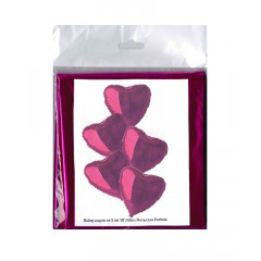 Набор фольгированных шаров 18"/45см СЕРДЦЕ Металлик Fuchsia