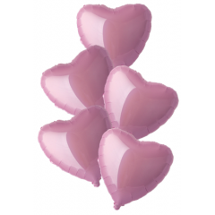 Набор фольгированных шаров 18"/45см СЕРДЦЕ Пастель Pink