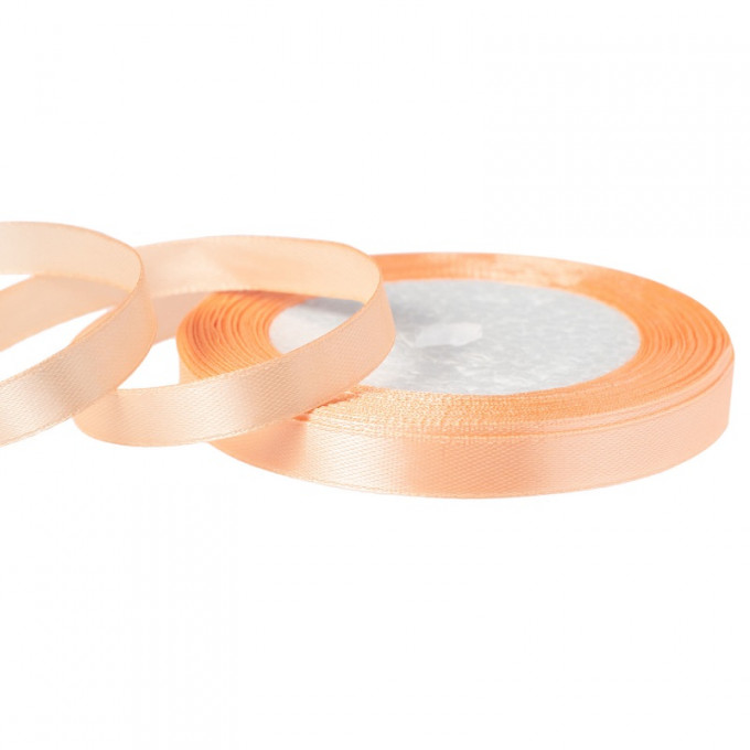 Лента атласная 10мм*25 Y Персиковый