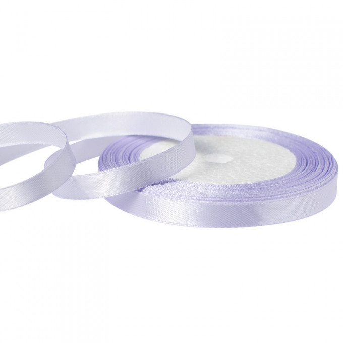 Лента атласная 10мм*25 Y Бело-сиреневый