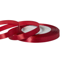 Лента атласная 10мм*25 Y Вишневый