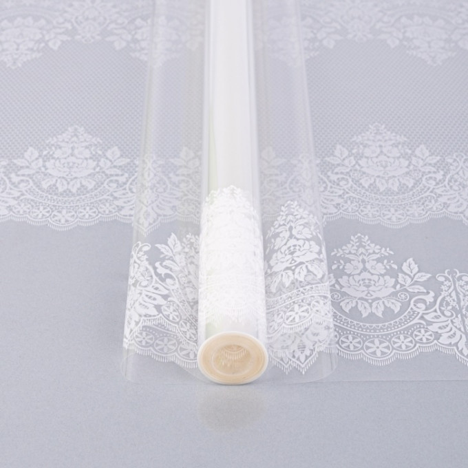 Пленка цветная 60см Ажур БЕЛЫЙ