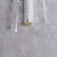 Пленка цветная 60см Ласточки БЕЛЫЙ