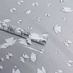 Пленка цветная 60см Мотыльки БЕЛЫЙ