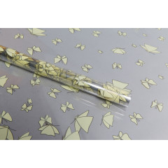 Пленка цветная 60см Мотыльки ЖЕЛТЫЙ НЕЖНЫЙ