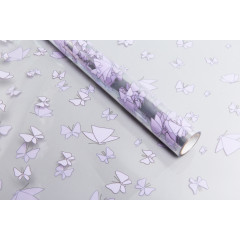 Пленка цветная 60см Мотыльки СИРЕНЕВЫЙ СВЕТЛЫЙ