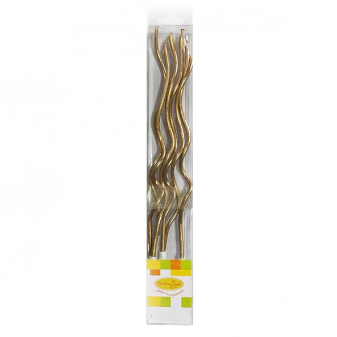 Свечи Спираль Metallic Gold 13см 6шт