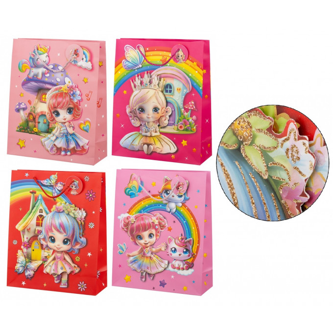 Пакет подарочный 30*40*12 см КУКОЛКА