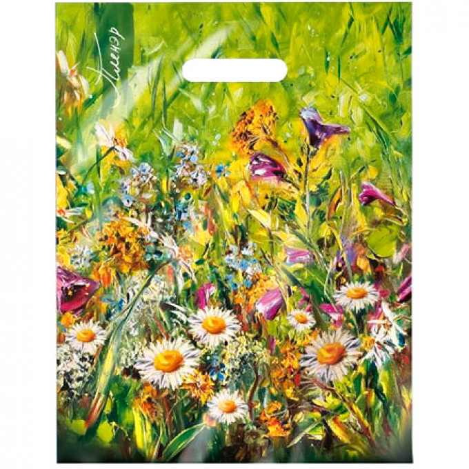 Пакет полиэтиленовый с вырубной ручкой 31*40 см Пленэр ламинация