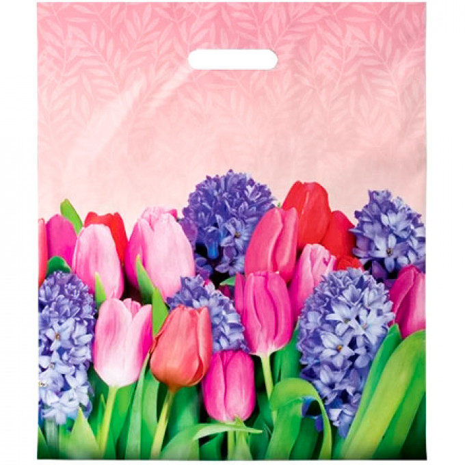 Пакет полиэтиленовый с вырубной ручкой 40х47 см Лирика