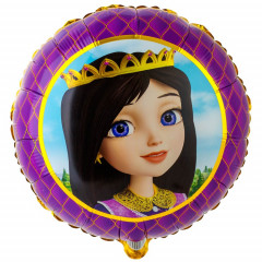 Воздушный шар фольгированный с рисунком 18" Круг Царевна Соня 46 см