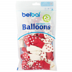 Воздушный шар латексный с рисунком 14" пастель шелкография Сердца браш