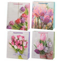Пакет подарочный 31*41*12 см ТЮЛЬПАНЫ