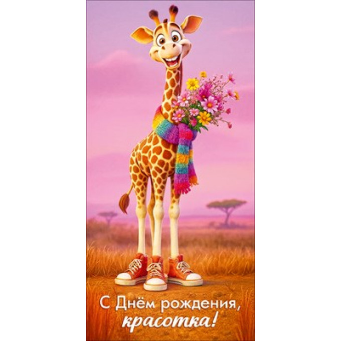 Конверт для денег "С Днём рождения, красотка!"