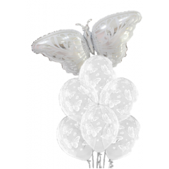 Набор шаров БАБОЧКА (фольга Фигура 41" + латекс 6шт)