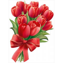 Украшение на скотче "Букет из тюльпанов"