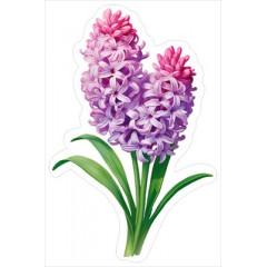 Украшение на скотче "Гиацинты сиреневые"