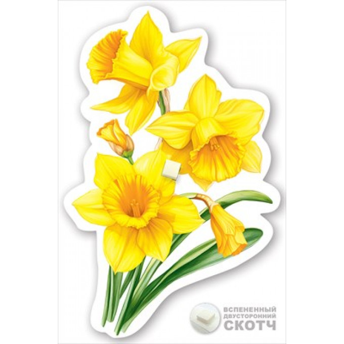 Украшение на скотче "Нарциссы"