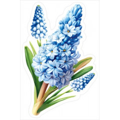 Украшение на скотче "Гиацинты голубые"