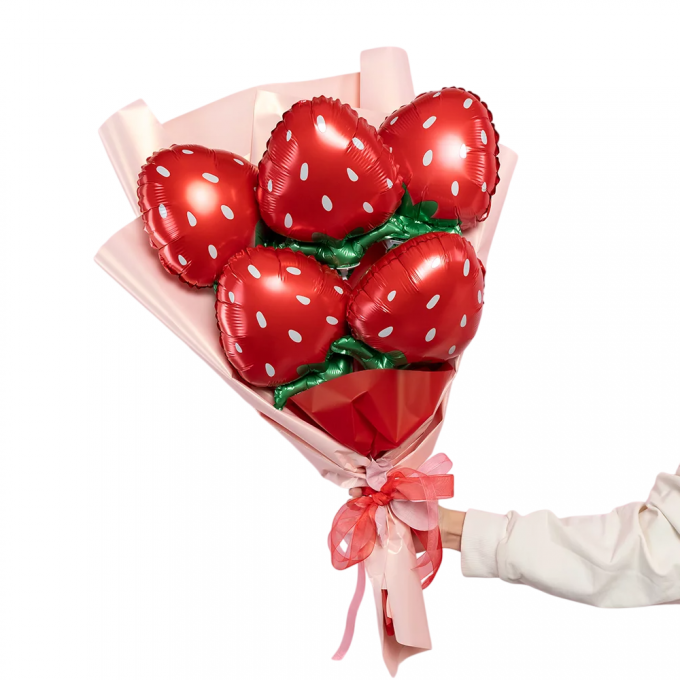 Воздушный шар фольгированный Мини-фигура 12"/30 см Клубника