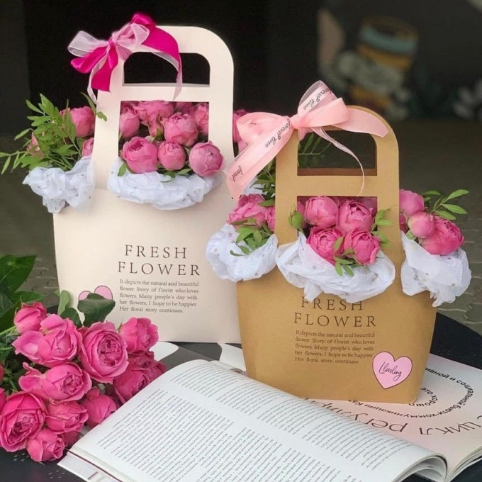 Сумка для цветов Fresh 17*7,5*32,5 КРАФТ