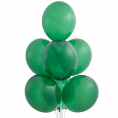Воздушный шар латексный без рисунка 14" Кристалл Экстра Green 50шт