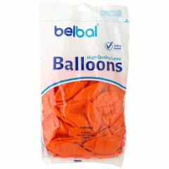 Воздушный шар латексный без рисунка 14" Кристалл Экстра Orange