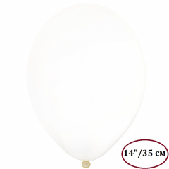 Воздушный шар латексный без рисунка 14" Кристалл Экстра Clear