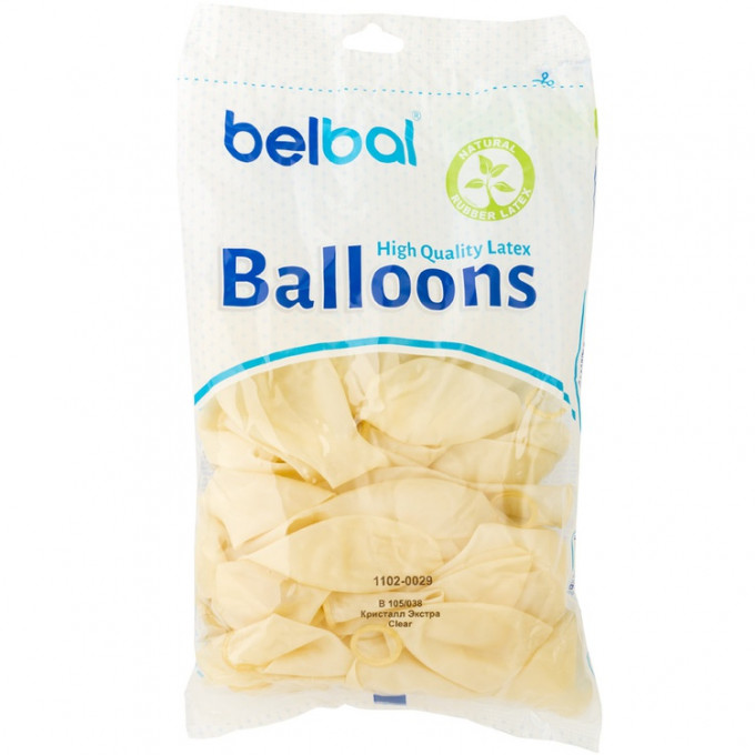 Воздушный шар латексный без рисунка 14" Кристалл Экстра Clear