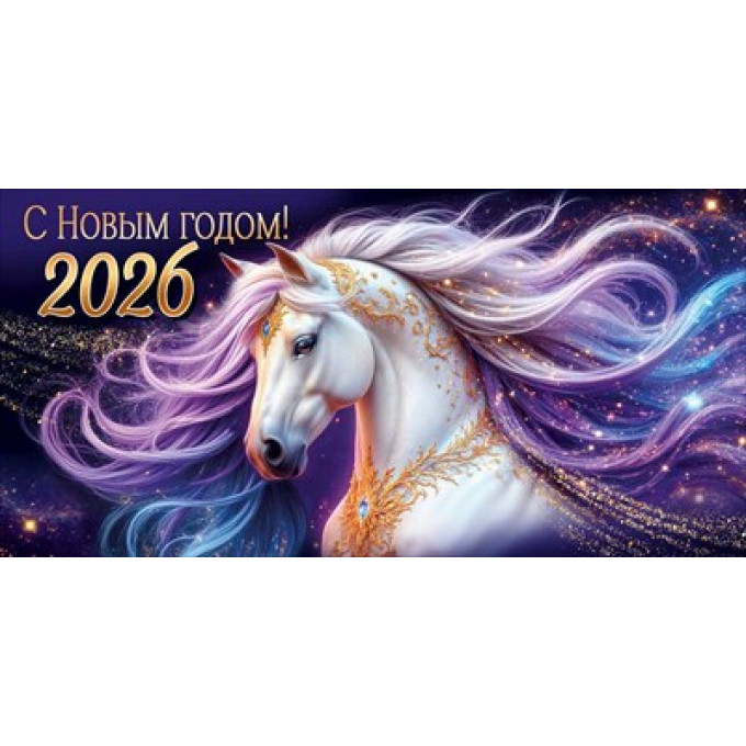 Конверт для денег "С Новым годом! 2026" (символ года)
