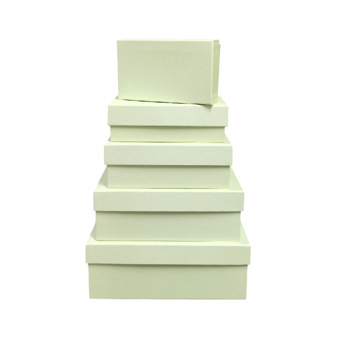 Набор подарочных коробок из 10 шт ПРЯМОУГОЛЬНИК 32,5*20*12,5/12*7*4 см МЕДОВАЯ ДЫНЯ