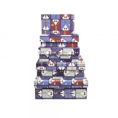 Набор подарочных коробок из 10 шт ПРЯМОУГОЛЬНИК 32,5*20*12,5/12*7*4 см МУЖСКОЙ СТИЛЬ