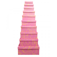 Набор подарочных коробок из 10 шт ПРЯМОУГОЛЬНИК 32,5*20*12,5/12*7*4 см КОМПЛИМЕНТЫ ДЛЯ НЕЁ