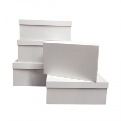 Набор подарочных коробок из 10 шт ПРЯМОУГОЛЬНИК 32,5*20*12,5/12*7*4 см СЕРАЯ ДЫМКА