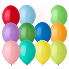 Воздушный шар латексный без рисунка 14" Пастель ассорти Экстра 50шт.