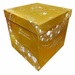 Коробка для надутых шаров 60см Бриллиант золото