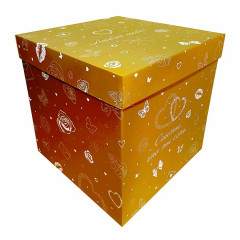 Коробка для надутых шаров 60см Романтик золото