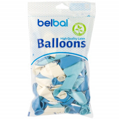 Воздушный шар латексный с рисунком 14" пастель шелкография Привет Мир! Мальчик!