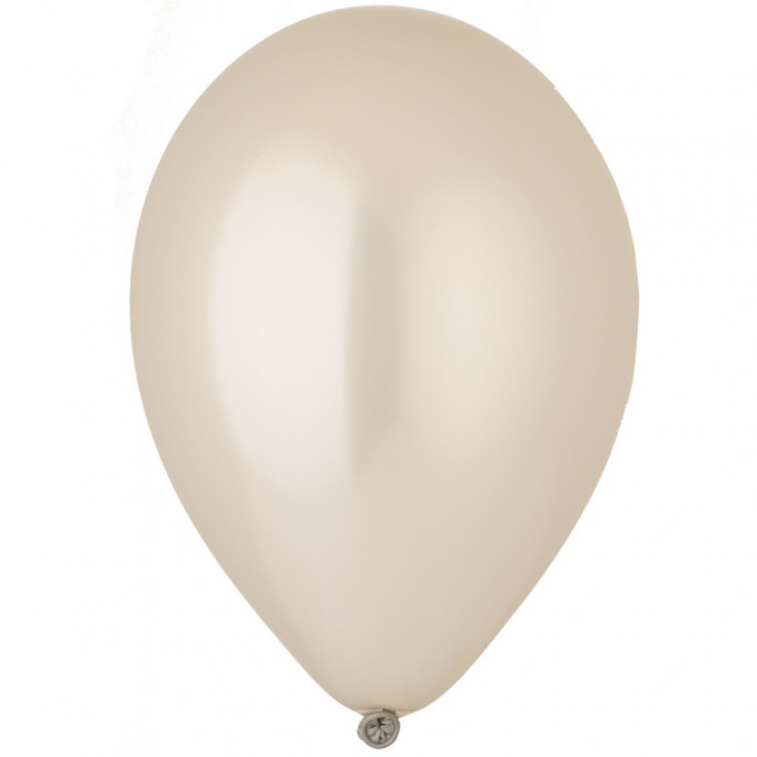 Воздушный шар латексный без рисунка 12"/38 Металлик Серебро/Silver