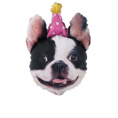Воздушный шар фольгированный Мини-фигура 19"/48 см Бульдог в колпаке