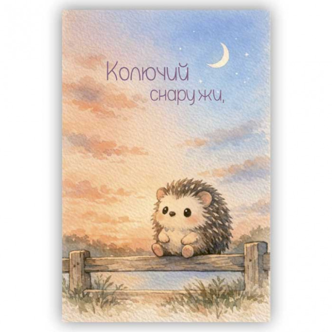Открытка с конвертом Колючий снаружи..