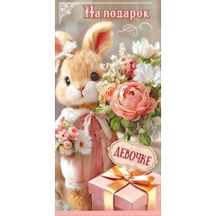 Конверт для денег "На подарок девочке"