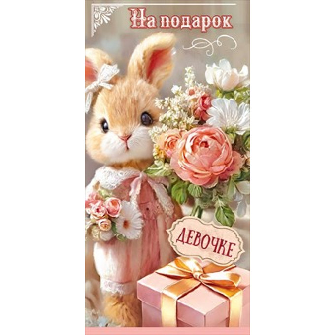 Конверт для денег "На подарок девочке"