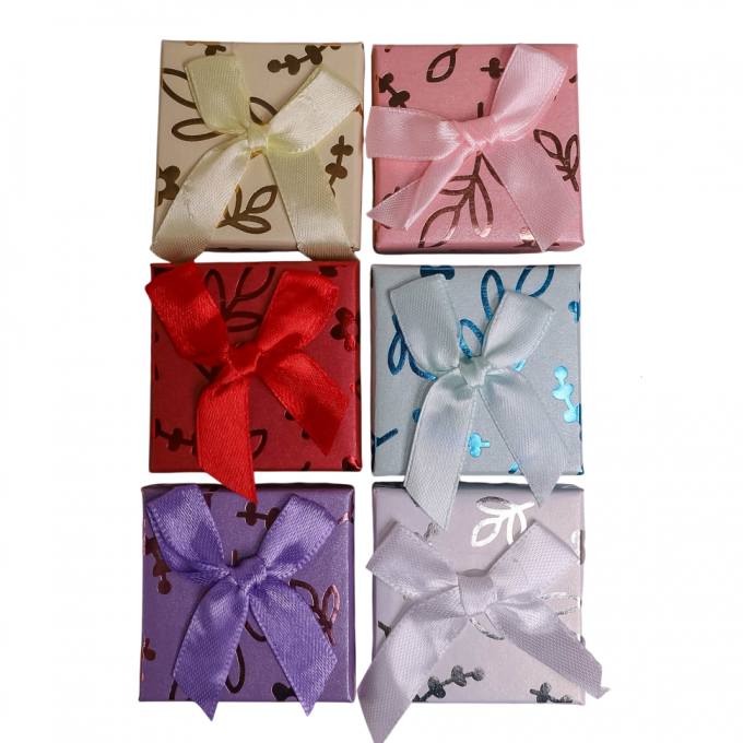 Коробка ювелирная 5*5*3,3 см Гармония Микс