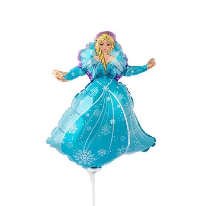 Воздушный шар фольгированный мини-фигура 14" Ледяная принцесса 36 см