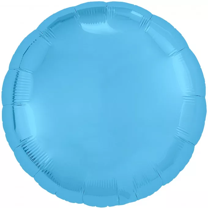 Воздушный шар фольгированный 9''/23 см Мини-круг, Холодно-голубой