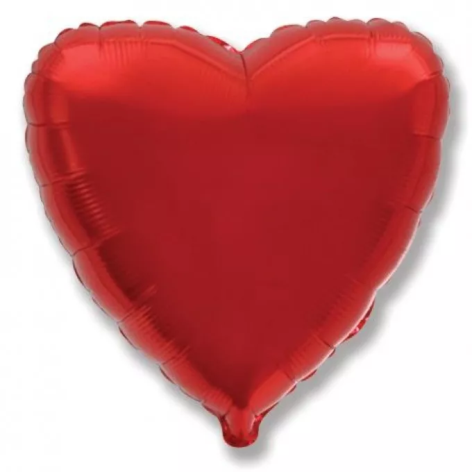 Воздушный шар фольгированный 9\'\'/23 см Мини-сердце Красный