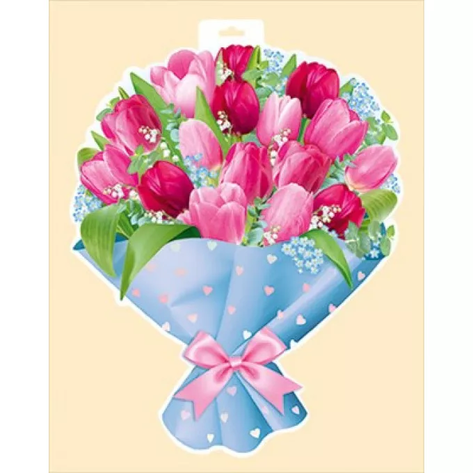 Плакат "Букет из розовых тюльпанов"