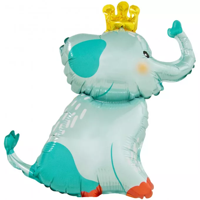Воздушный шар фольгированный 17\'\'/43 см Мини-фигура, Слоненок в короне